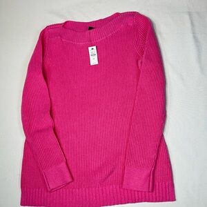 Talbots Sweater Women’s Size PS Pink Pullover Boatneck Cotton Blend NWT